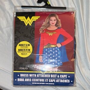 NWP Wonder Woman Costume with Belt and Cape DC NWT